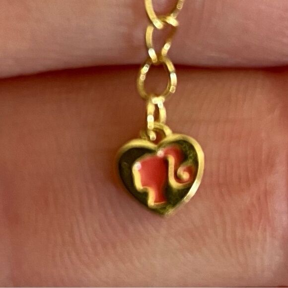 Three piece Barbie color silhouette, color straight necklace & cuff bracelet NWT - Picture 4 of 6